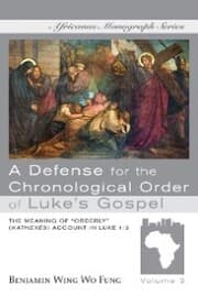 Cover von A Defense for the Chronological Order of Luke's Gospel