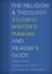 Cover von The Religion and Theology Student Writer's Manual and Reader's Guide