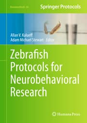 Cover von Zebrafish Protocols for Neurobehavioral Research