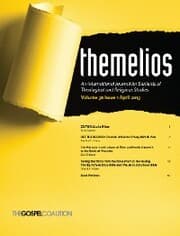 Cover von Themelios, Volume 38, Issue 1