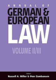 Cover von Annual of German and European Law