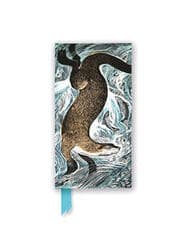 Cover von Schmales Hardcover-Notizbuch: Angela Harding, Fischender Otter