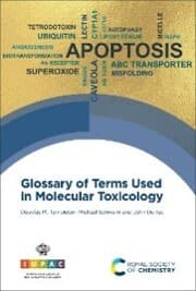Cover von Glossary of Terms Used in Molecular Toxicology