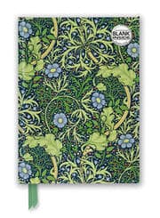 Cover von Premium Notizbuch Blank DIN A5: William Morris, Meeresalgen Tapetendesign