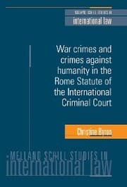 Cover von War crimes and crimes against humanity in the Rome Statute of the International Criminal Court