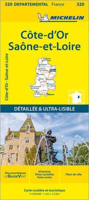 Cover von Michelin Burgund Ost/Côte-d'Or, Saône-et-Loire