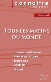 Cover von Fiche de lecture Tous les matins du monde (Analyse littéraire de référence et résumé complet)