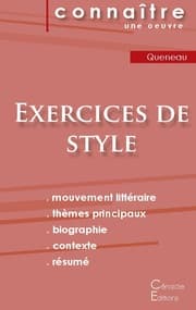 Cover von Fiche de lecture Exercices de style de Raymond Queneau (Analyse littéraire de référence et résumé complet)