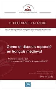 Cover von Genre et discours rapporté en français médiéval