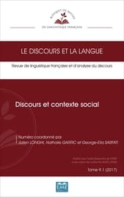 Cover von Discours et contexte social
