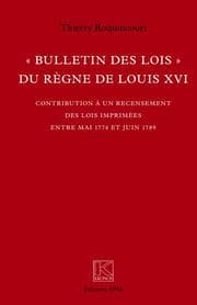 Cover von 'Bulletin des lois' du règne de Louis XVI