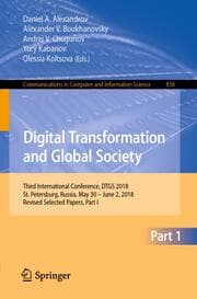 Cover von Digital Transformation and Global Society