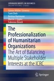 Cover von The Professionalization of Humanitarian Organizations