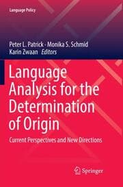 Cover von Language Analysis for the Determination of Origin