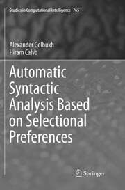 Cover von Automatic Syntactic Analysis Based on Selectional Preferences