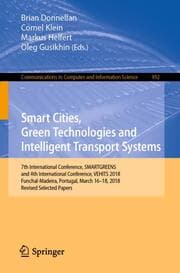 Cover von Smart Cities, Green Technologies and Intelligent Transport Systems