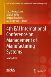 Cover von 4th EAI International Conference on Management of Manufacturing Systems