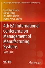 Cover von 4th EAI International Conference on Management of Manufacturing Systems