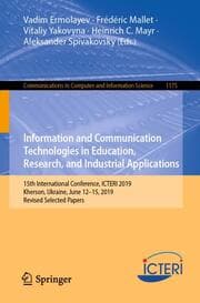 Cover von Information and Communication Technologies in Education, Research, and Industrial Applications