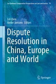 Cover von Dispute Resolution in China, Europe and World