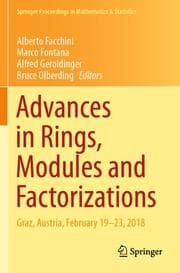 Cover von Advances in Rings, Modules and Factorizations