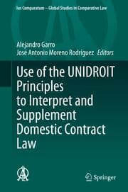 Cover von Use of the UNIDROIT Principles to Interpret and Supplement Domestic Contract Law