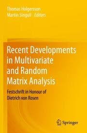 Cover von Recent Developments in Multivariate and Random Matrix Analysis