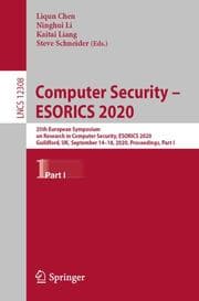 Cover von Computer Security - ESORICS 2020