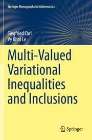 Cover von Multi-Valued Variational Inequalities and Inclusions