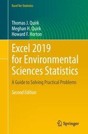 Cover von Excel 2019 for Environmental Sciences Statistics