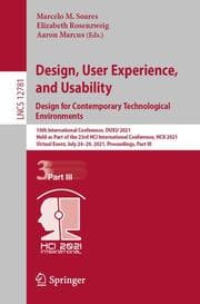 Cover von Design, User Experience, and Usability: Design for Contemporary Technological Environments
