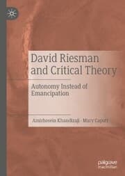 Cover von David Riesman and Critical Theory