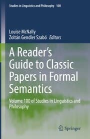 Cover von A Reader's Guide to Classic Papers in Formal Semantics