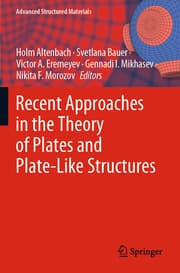 Cover von Recent Approaches in the Theory of Plates and Plate-Like Structures