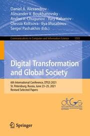 Cover von Digital Transformation and Global Society