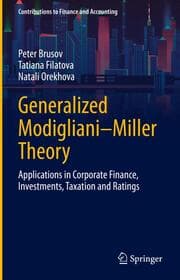 Cover von Generalized Modigliani-Miller Theory
