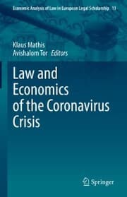 Cover von Law and Economics of the Coronavirus Crisis