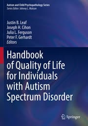 Cover von Handbook of Quality of Life for Individuals with Autism Spectrum Disorder