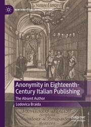 Cover von Anonymity in Eighteenth-Century Italian Publishing