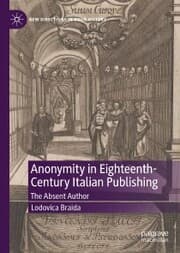 Cover von Anonymity in Eighteenth-Century Italian Publishing