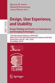 Cover von Design, User Experience, and Usability: Design Thinking and Practice in Contemporary and Emerging Technologies