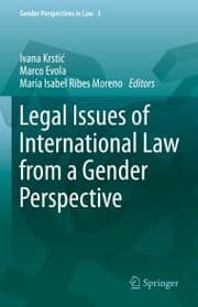 Cover von Legal Issues of International Law from a Gender Perspective
