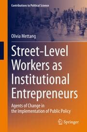 Cover von Street-Level Workers as Institutional Entrepreneurs