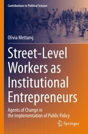 Cover von Street-Level Workers as Institutional Entrepreneurs