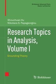 Cover von Research Topics in Analysis, Volume I
