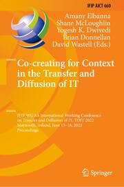 Cover von Co-creating for Context in the Transfer and Diffusion of IT