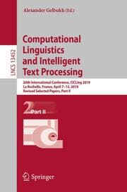 Cover von Computational Linguistics and Intelligent Text Processing