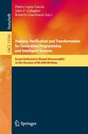 Cover von Analysis, Verification and Transformation for Declarative Programming and Intelligent Systems