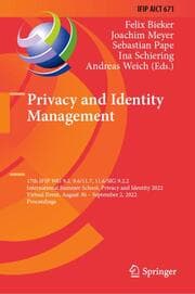 Cover von Privacy and Identity Management