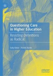 Cover von Questioning Care in Higher Education